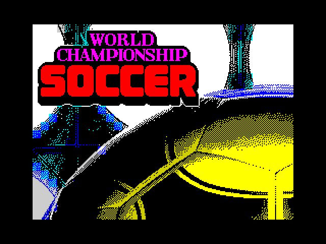 World Championship Soccer title screen for ZX Spectrum
